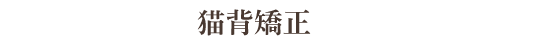 猫背矯正